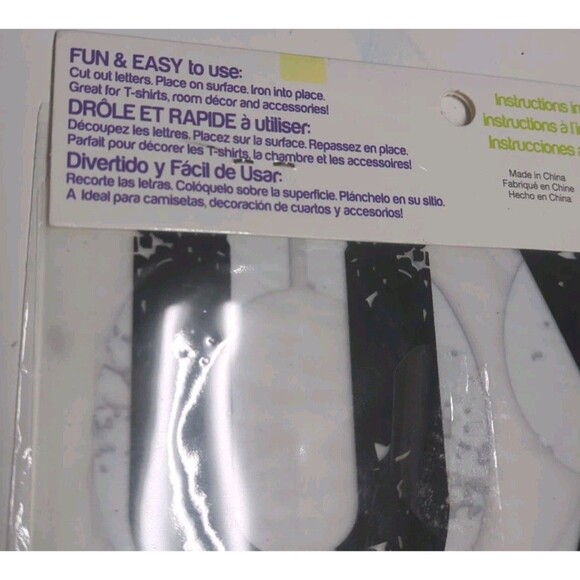 NEW Soft Flex Iron-On Letters 3" Distressed Black Oorah 15523 2-Packs - Picture 5 of 6